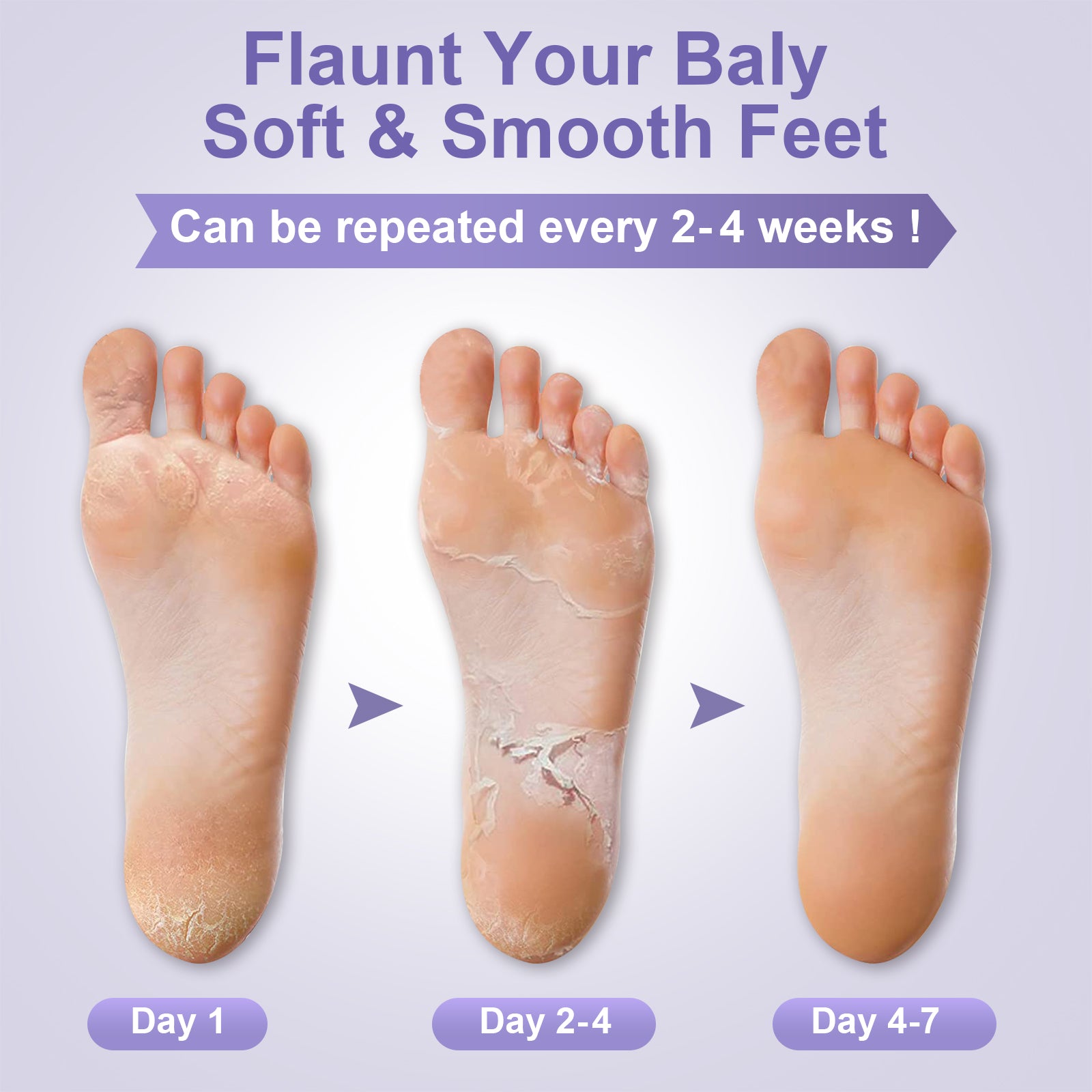 Foot Peeling Mask (5 Pack) Exfoliant for Peeling Off Calluses, Natural Exfoliator for Dry Dead Skin, Callus, Repair Rough Heels Soft Smooth Touch