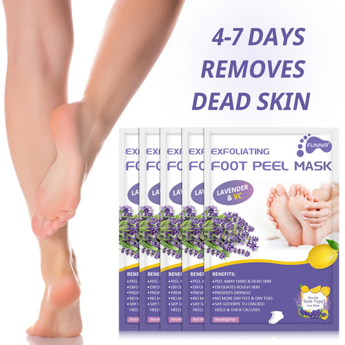 Foot Peeling Mask (5 Pack) Exfoliant for Peeling Off Calluses, Natural Exfoliator for Dry Dead Skin, Callus, Repair Rough Heels Soft Smooth Touch