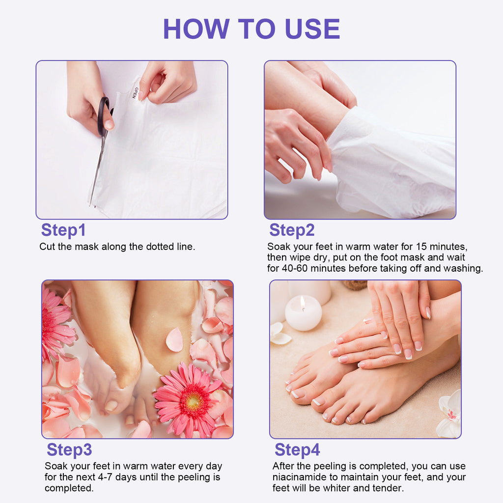Foot Peeling Mask (5 Pack) Exfoliant for Peeling Off Calluses, Natural Exfoliator for Dry Dead Skin, Callus, Repair Rough Heels Soft Smooth Touch